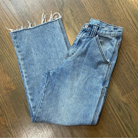 John Galt / Brandy Melville carpenter jeans Light Blue Straight Leg Jeans - Picture 5 of 11